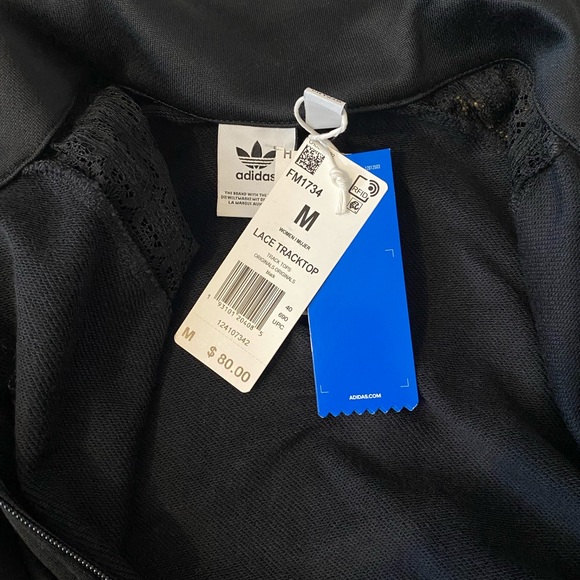 Adidas Womens Lace Trimmed Track Jacket - Picture 2 of 4